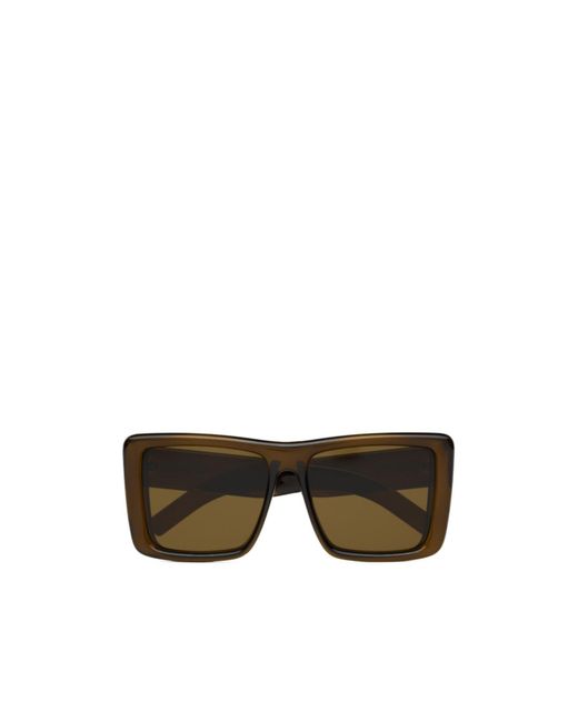 Saint Laurent Multicolor Sl 900 Howl Khaki Rectangle Sunglasses