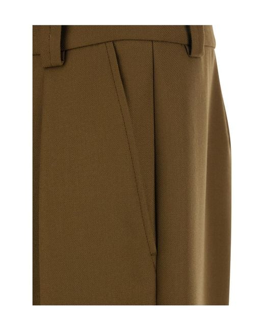 A.P.C. Green Regular Fit Pleat Detailed Trousers for men