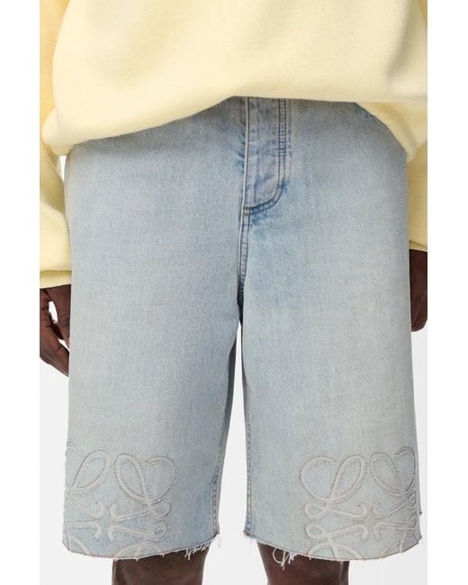 Loewe Blue Denim Shorts for men