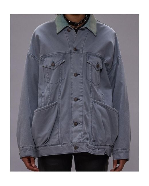R13 Blue Long Sleeve Casual Jacket