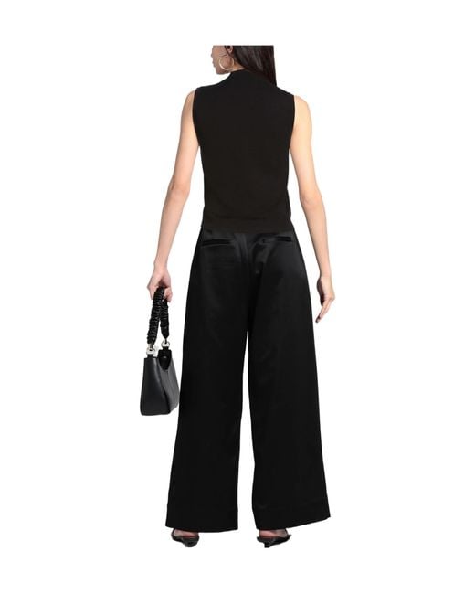 Weekend by Maxmara Black Solid-Color Lightweight Knit Sleeveless Top