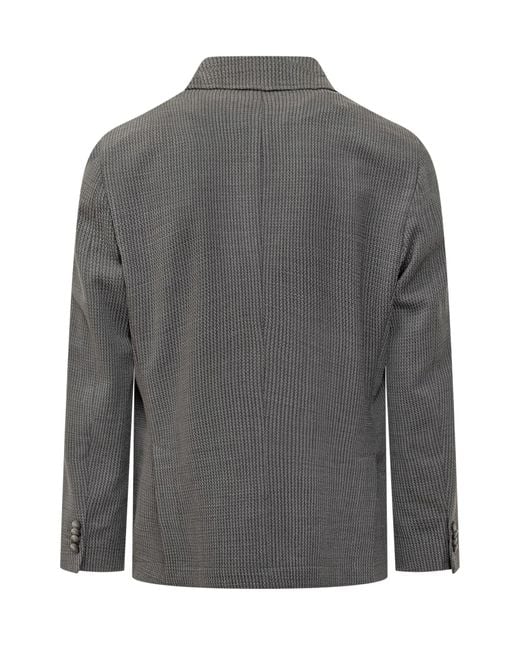 Boss Gray Boss Double-Breasted Jacket for men