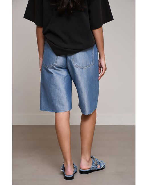 DARKPARK Blue Stretch Waistband Short Pants