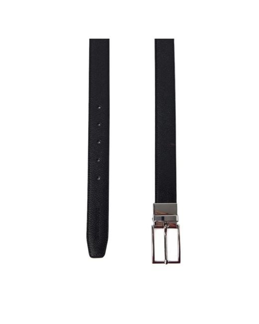 Emporio Armani White Logo Debossed Belt for men