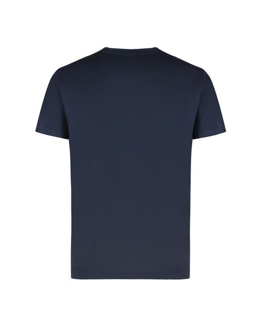 EA7 Blue Logo-Patch T-Shirt for men