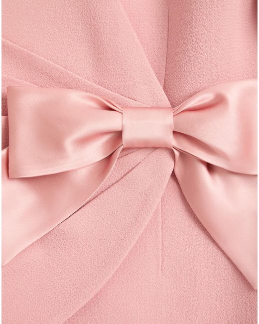 Valentino Pink Bow Detailed Ruched Jacket