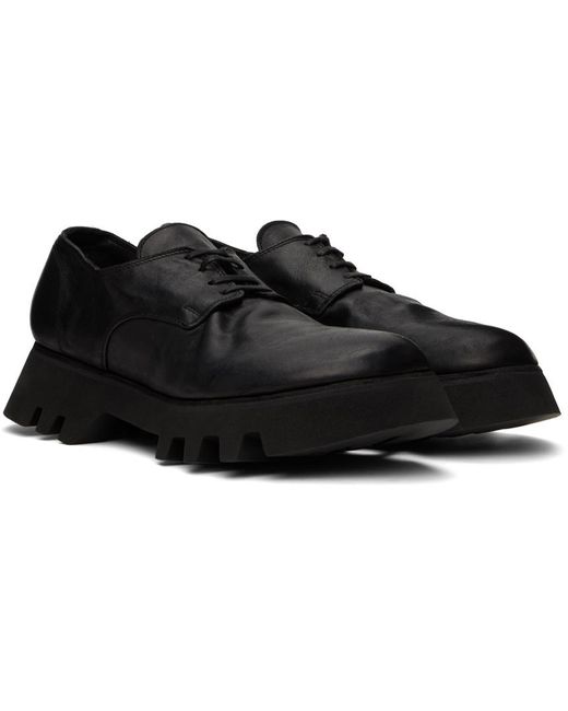 Guidi Black Grain Lacing Business Casual Shoes for men