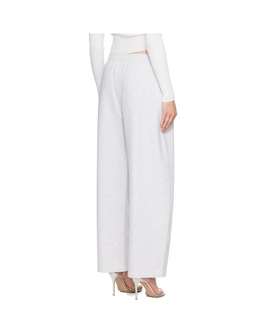 Alexander Wang White Crystal Mid-Rise Relaxed Sweatpants