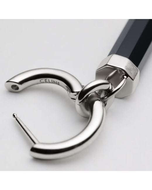 Céline White Charms Pendulum Earring for men