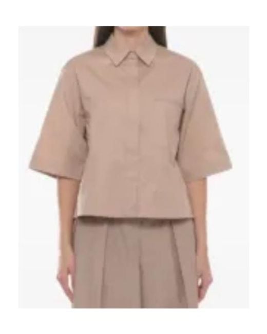 Peserico Natural Boxy Short-Sleeve Shirt