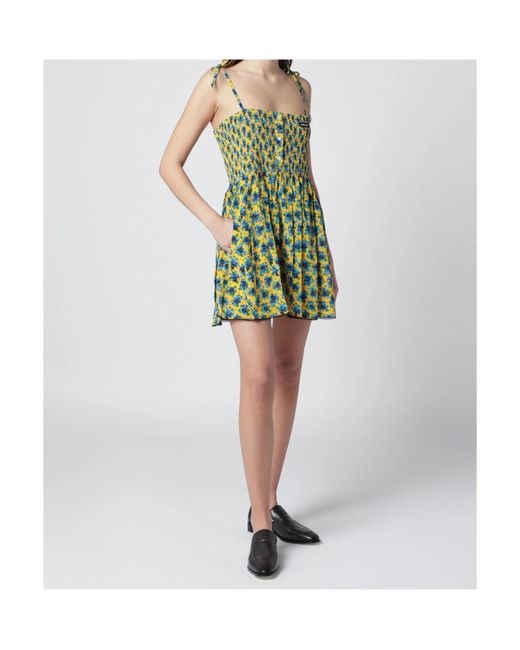Miu Miu Green Crêpe De Chine Mini-Dress