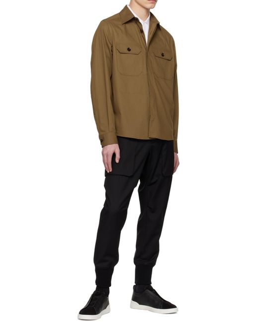 Zegna White Logo-Embroidered Short-Sleeved Polo Shirt for men