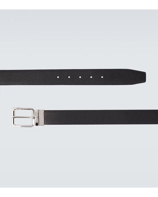 Canali White Leather Belt for men