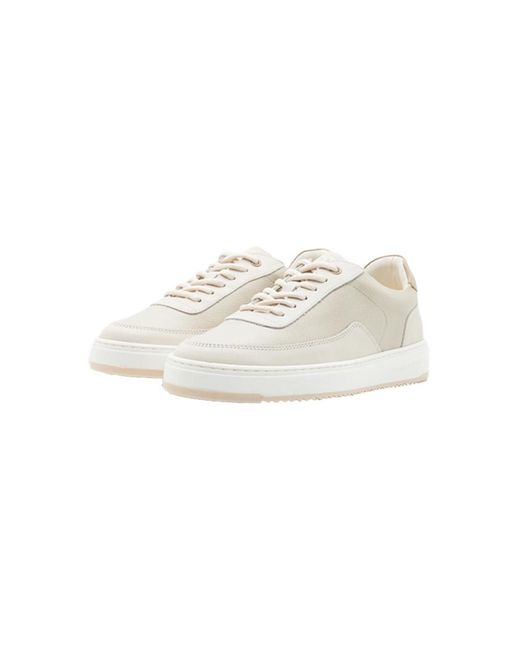 Filling Pieces White Lace-Up Sneakers for men