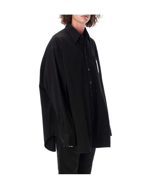 Raf Simons Black Logo Long-Sleeved Shirt for men