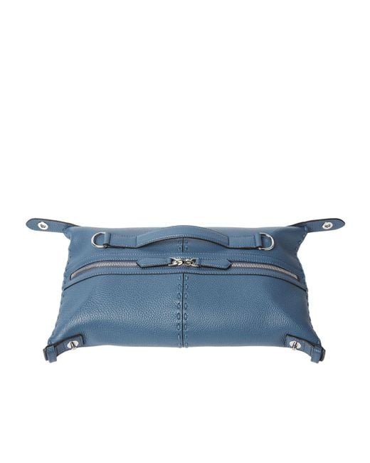 Fendi Blue Selleria Small Shoulder Bag for men