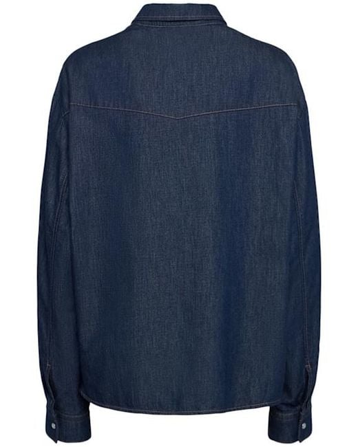 Khaite Blue Grenon Cotton Shirt