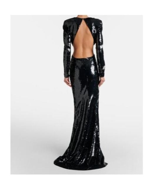 Stella McCartney Black Sequined Gown