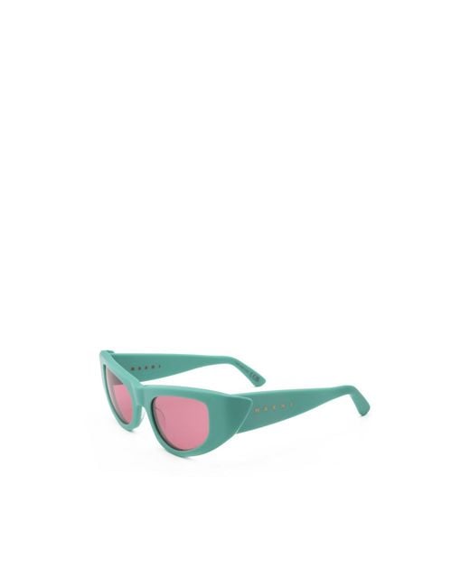 Marni White Geometric Sunglasses for men