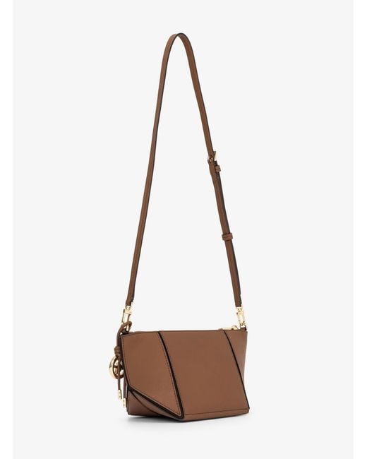Michael Kors Brown Michael Jordi Logo-Charm Zipped Crossbody Bag