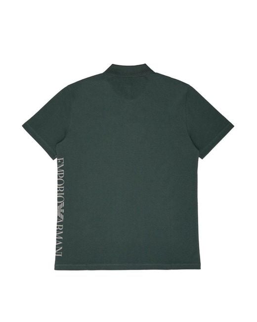Emporio Armani Green Logo Polo Shirt for men