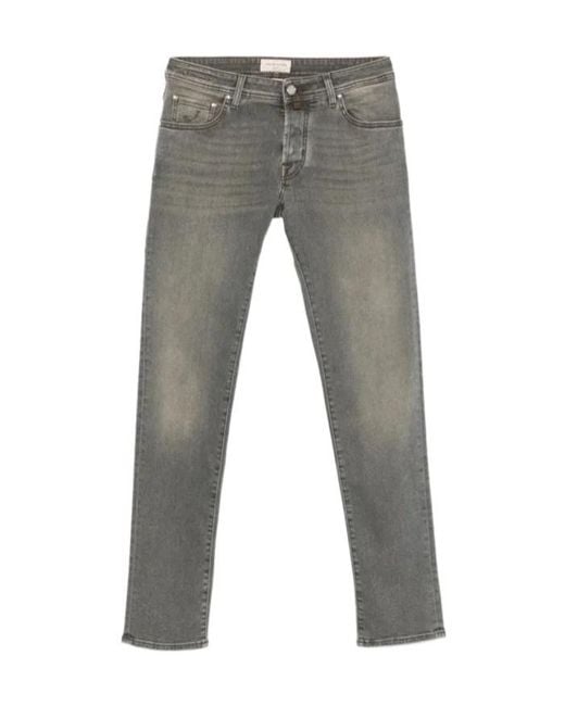 Jacob Cohen Gray Jeans With Belt Loops for men