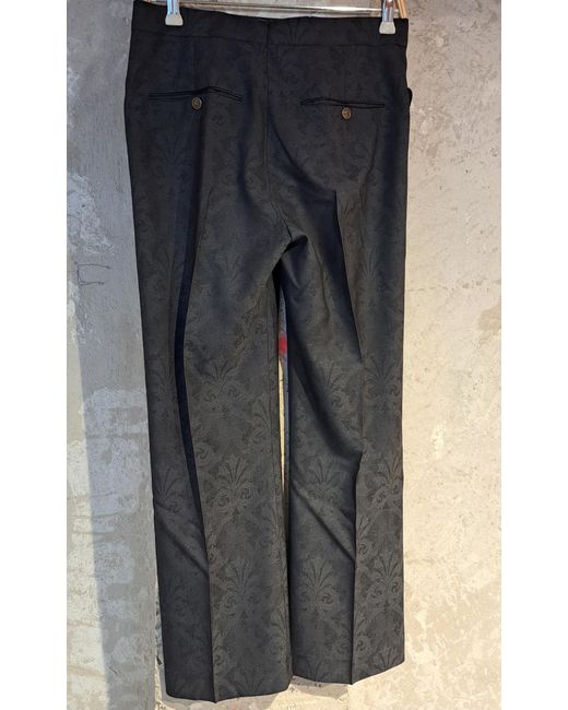 Etro Blue Straight Leg Twill Trousers