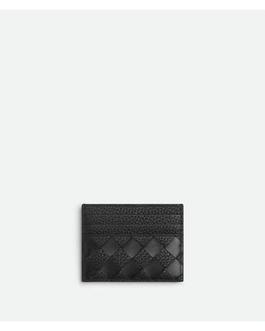 Bottega Veneta Black Intrecciato Credit Card Case for men