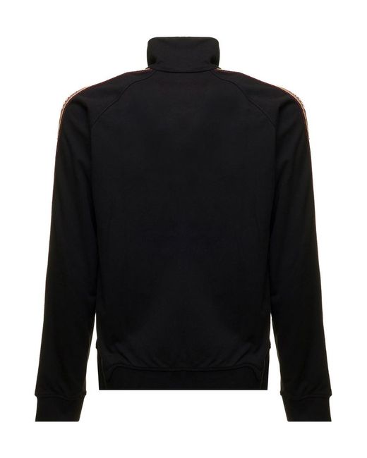 DSquared² Black Embroidered-Logo Zip-Up Sweatshirt for men