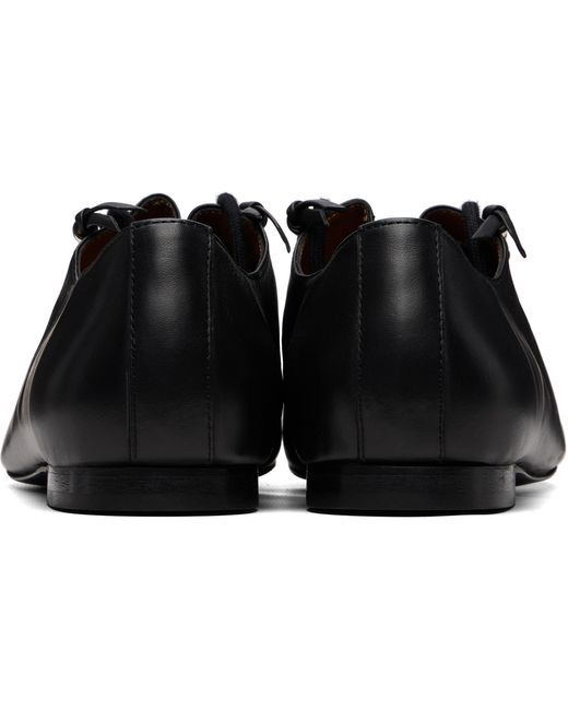 Toga Virilis Black Leather Derby Shoes for men