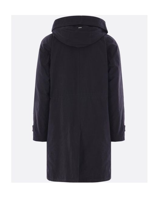 Herno Blue Long-Sleeved Down Jacket for men