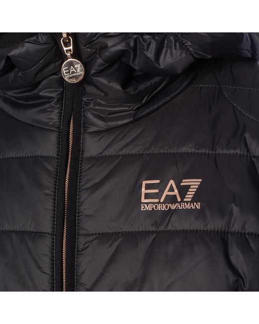 EA7 Black Quilted Cotton Suit