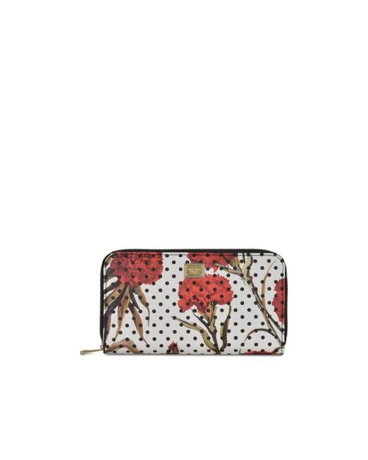 Dolce & Gabbana White Printed Wallet