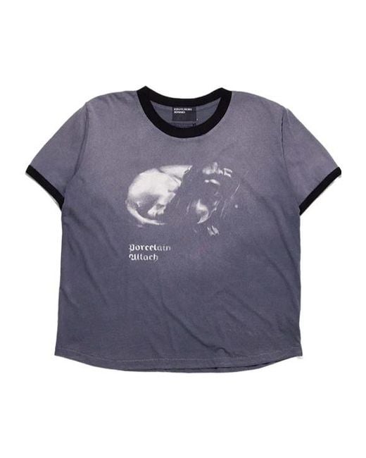Enfants Riches Deprimes Blue Graphic-Print Ringer T-Shirt for men