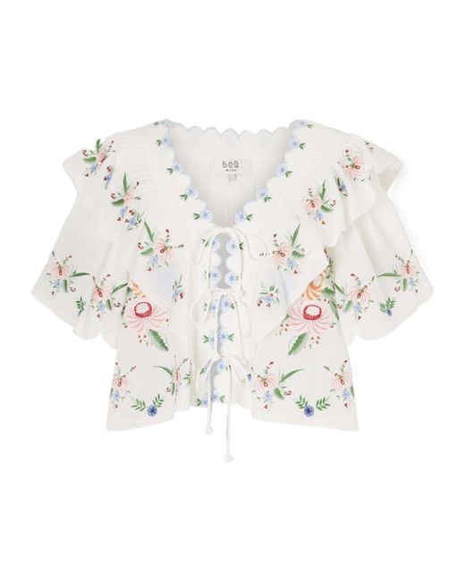 Sea White Serafina Blouse
