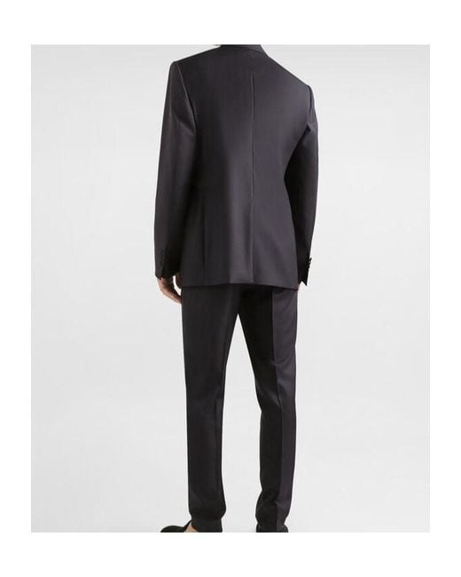 Dolce & Gabbana Blue Pleated Tailored Pants for men