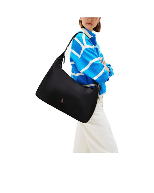 Tommy Hilfiger Black Solid Color Shoulder Bag