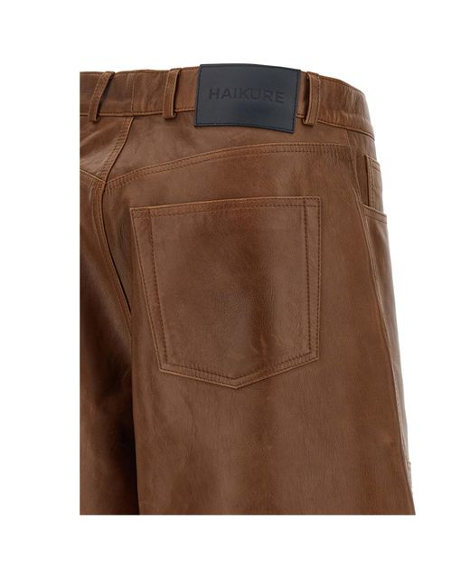 Haikure Brown Legacy Wide-Leg Bermuda Shorts