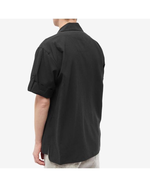 Helmut Lang Black Camp Short-Sleeved Shirt for men