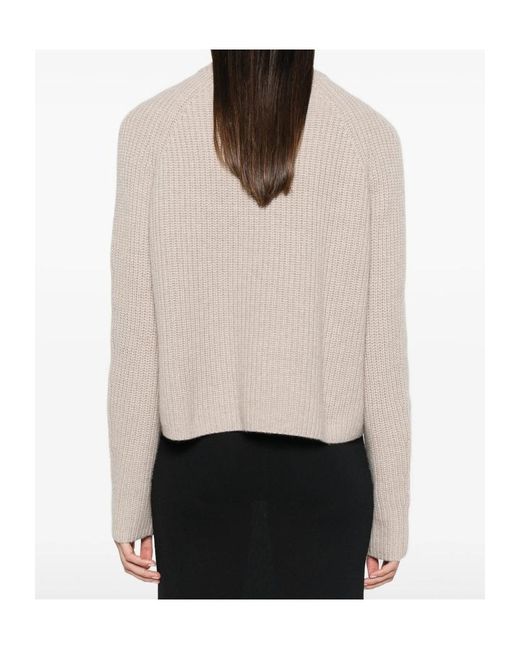 Lisa Yang Natural Long-Sleeve Zip-Up Cardigan