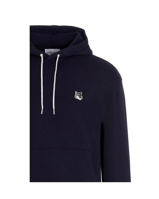 Maison Kitsuné Blue Logo Decal Hoodie for men