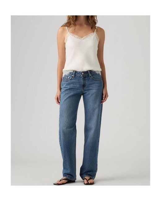 Levi's Blue Low Straight Jeans