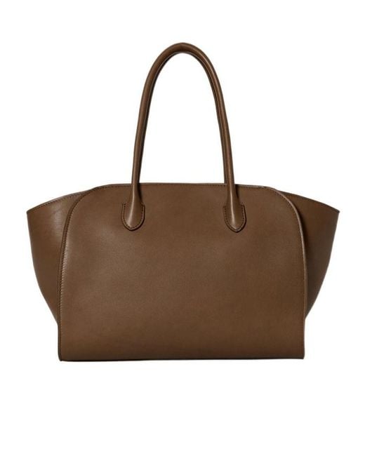 The Row Brown Marlo 12 Leather Bag