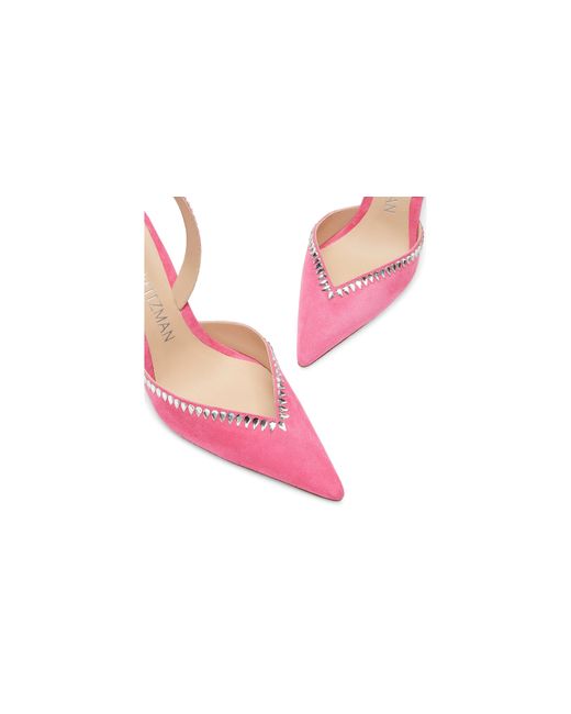 Stuart Weitzman Pink Gmct 100Mm Pointed Pumps