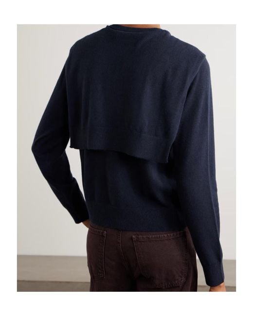 arch4 Blue Eldergrove Tie-Detailed Organic Cashmere Sweater