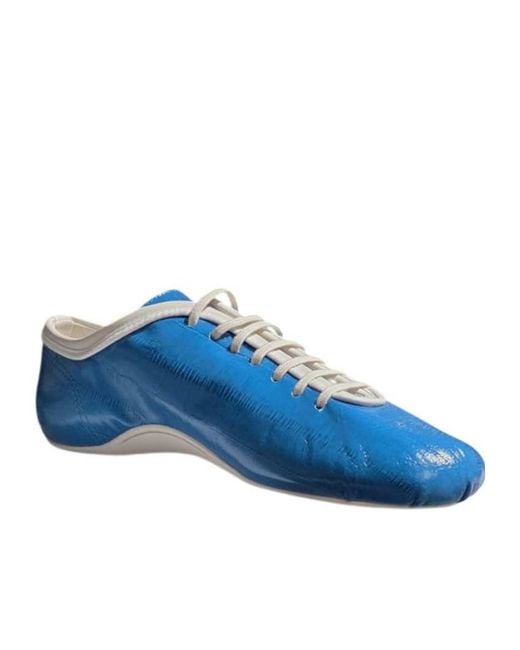 Dries Van Noten Blue Round-Toe Sneakers