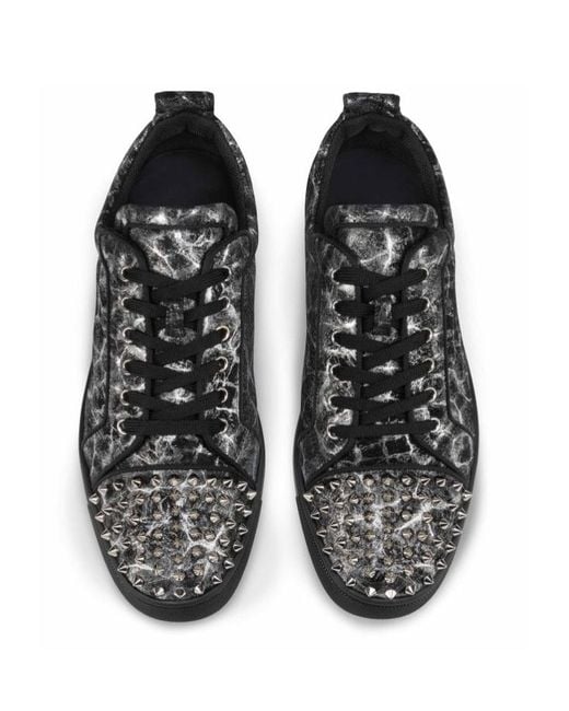 Christian Louboutin Black Louis Junior Spikes Orlato Sneakers for men