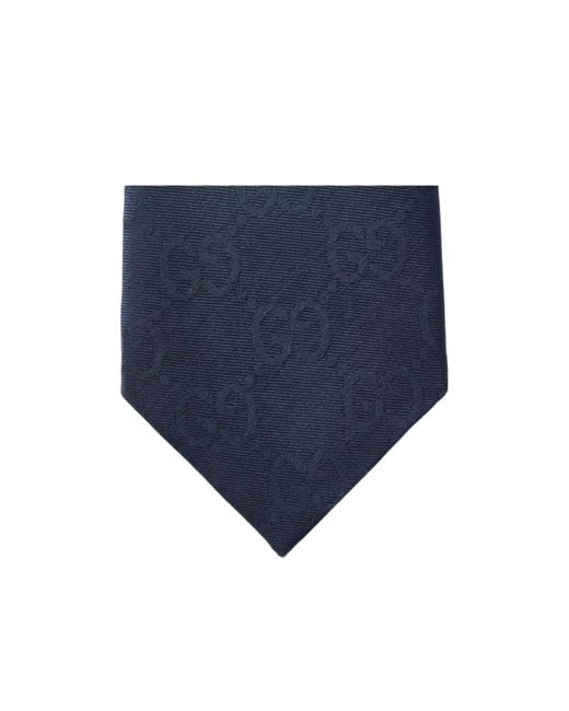 Gucci Blue Gg Seven Pattern Tie for men