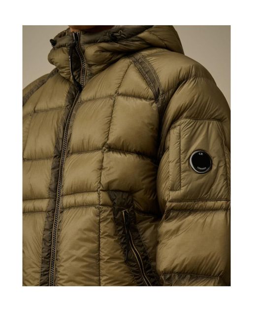 C P Company Green Lens-Detail Hooded Jacket for men