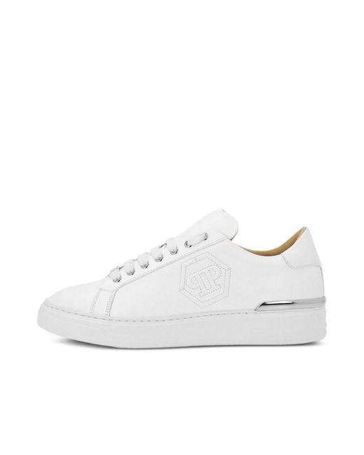 Philipp Plein White Sneakers With Contrasting Heel Counter for men